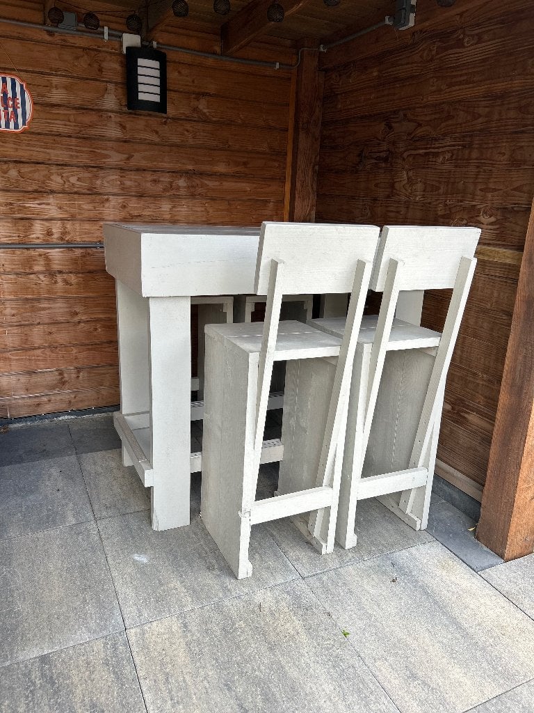 Tuin tafel bar, Ophalen, Gebruikt, Inclusief barstoelen