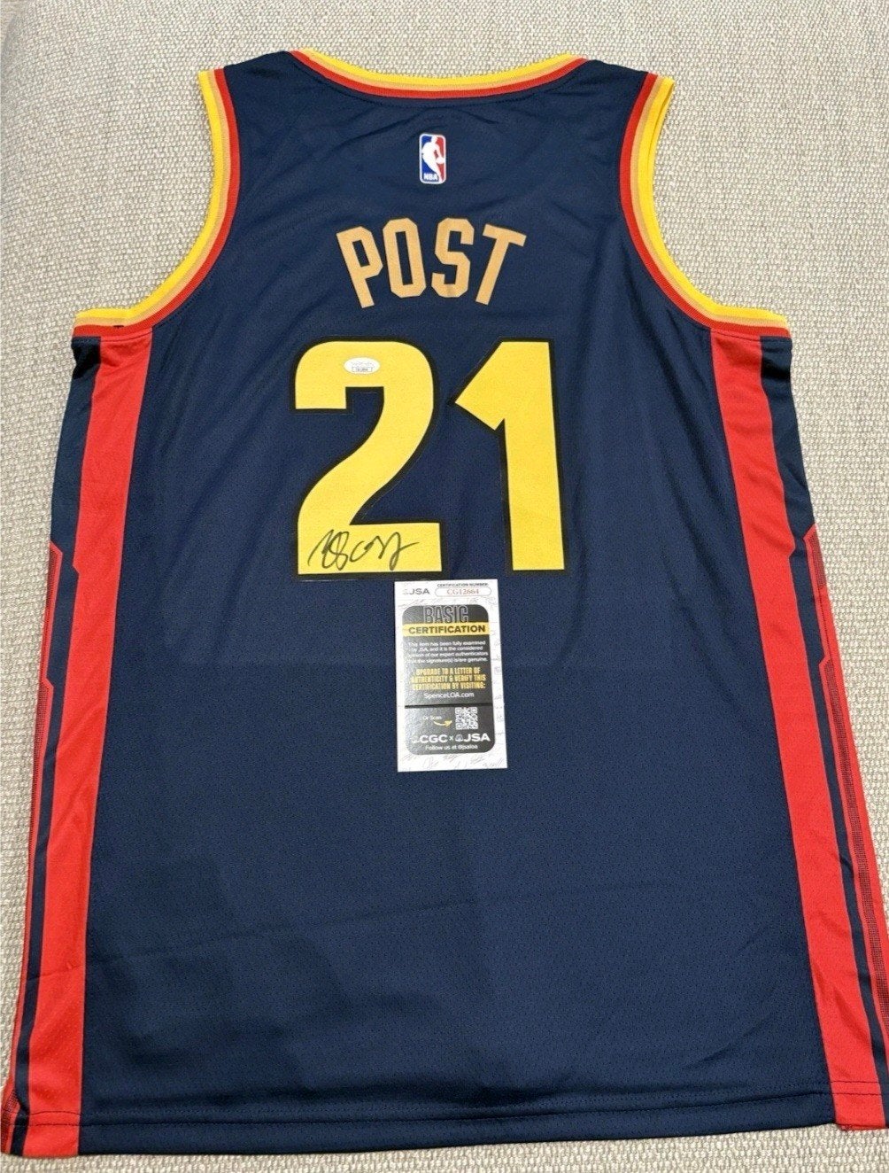 Gesigneerde jersey Quinten Post van de Golden State Warriors, Ophalen of Verzenden, Nieuw, Buitenlandse clubs, Shirt