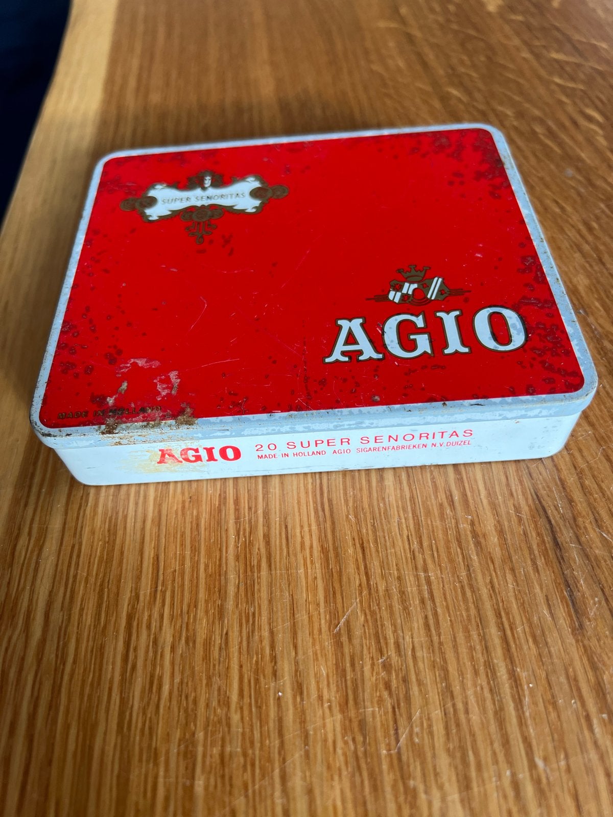 Vintage Agio Super Señoritas sigarenblikje, Verzamelen, Ophalen of Verzenden, Gebruikt, Overige, Overige merken
