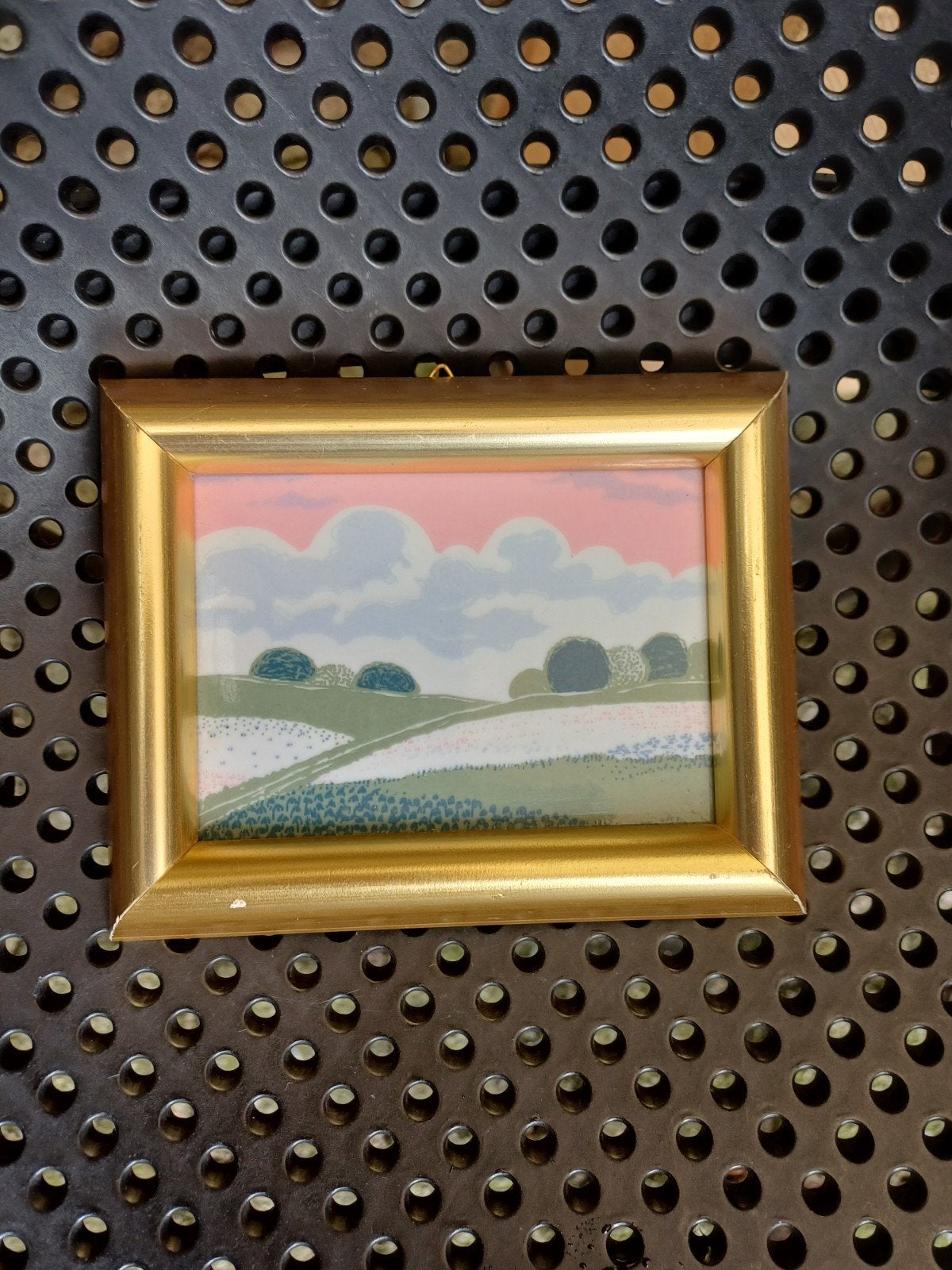 Porsgrund Noors design porselein tegel, landschap, Ophalen of Verzenden