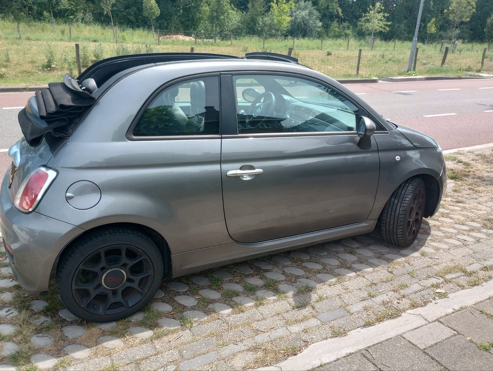 Fiat 500s sport cabrio bj 2013 Louwman geleverd., Voorwielaandrijving, Stof, 4 cilinders, Handgeschakeld