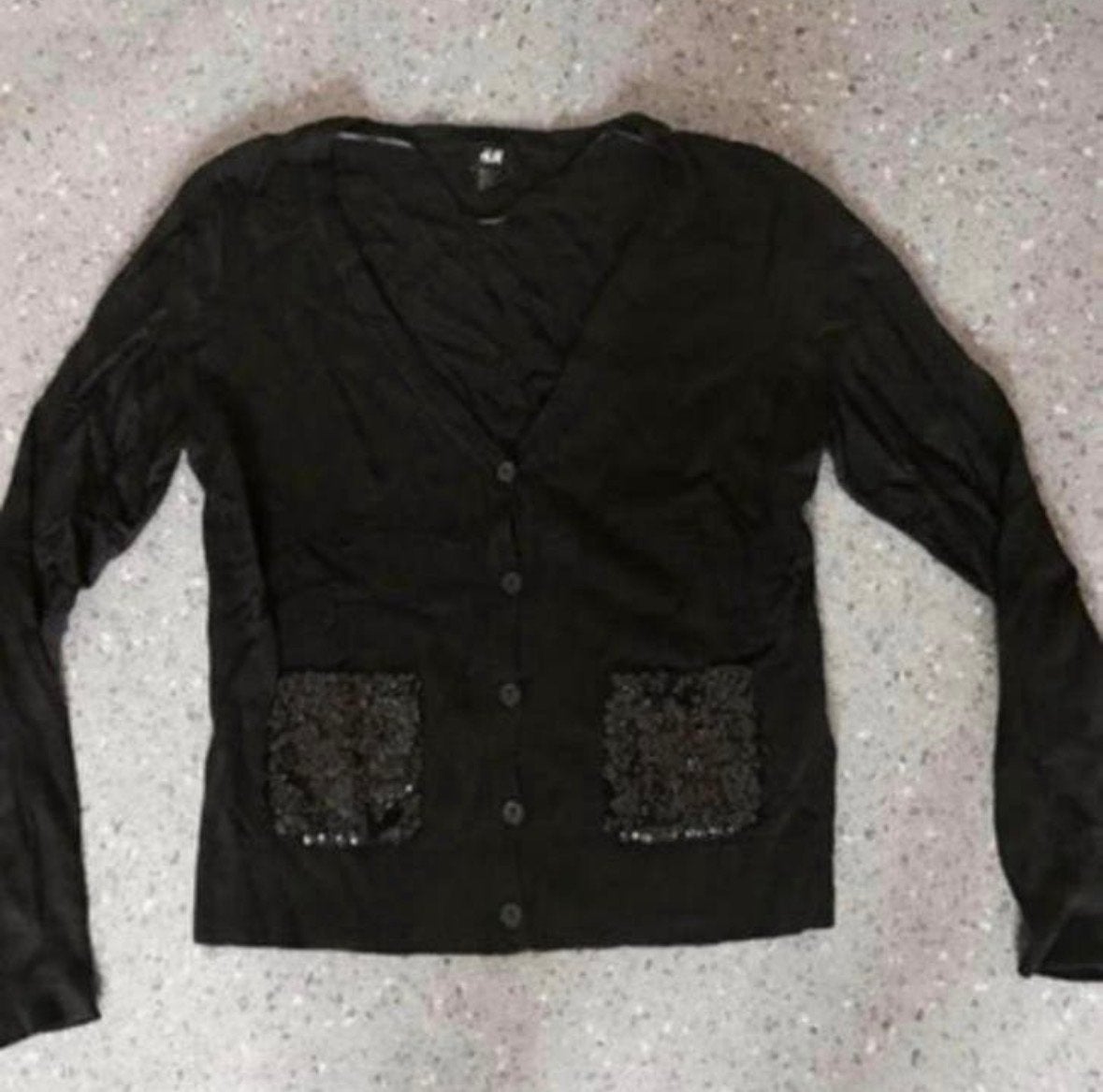 H&M Vest met Pailletten Zakken - Maat M, Ophalen of Verzenden, Zo goed als nieuw, Maat 38/40 (M), Zwart