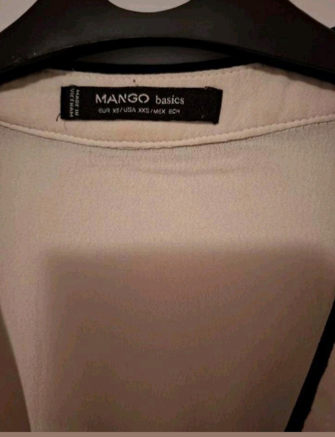Mango Basics zwart-witte jumpsuit met overslaghals – maat XS, Mango, Zwart, Ophalen of Verzenden, Zo goed als nieuw