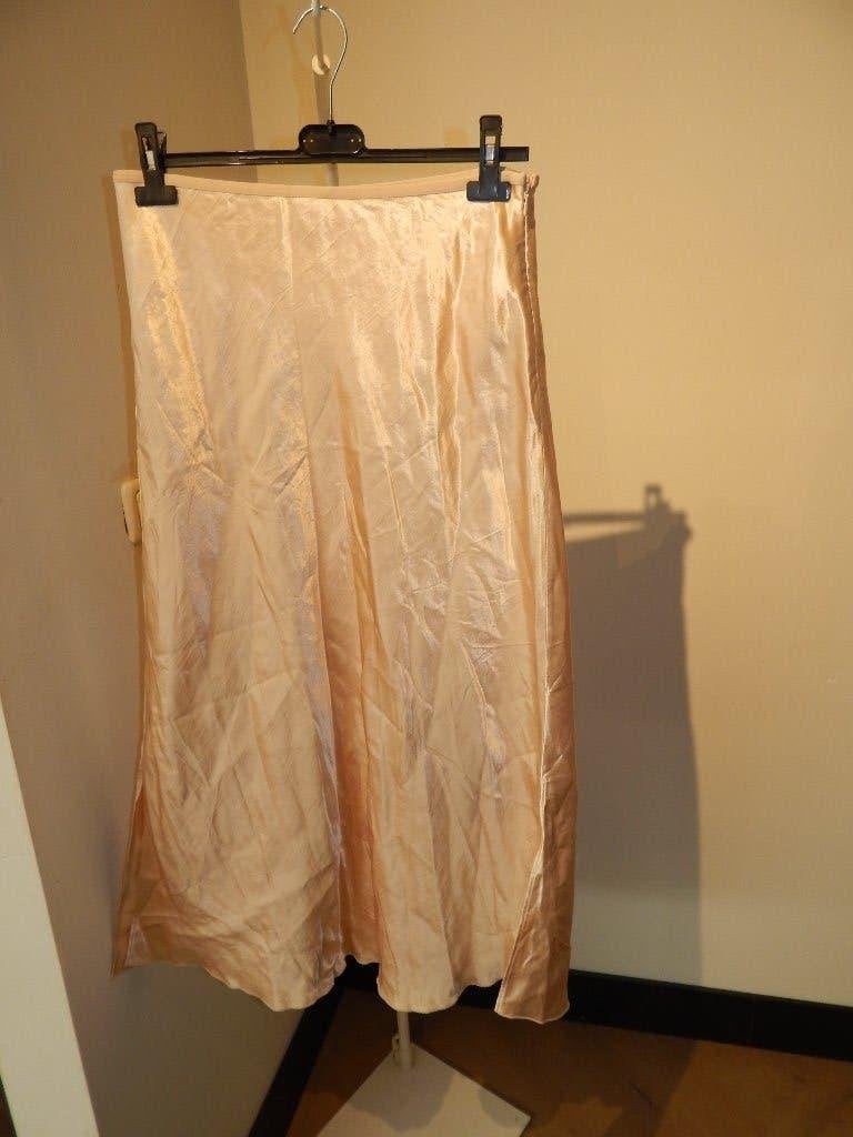 Arket lange rok beige parlemoer tint glanzende stof EU44, Kleding | Dames, Maat 38/40 (M), Verzenden, Beige, Zo goed als nieuw