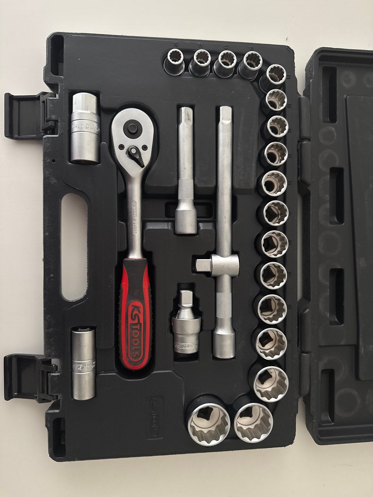 Nieuwe KS Tools doppenset met ratel en diverse doppen, Ophalen of Verzenden, Nieuw, Sleutel/ratel, Overige merken