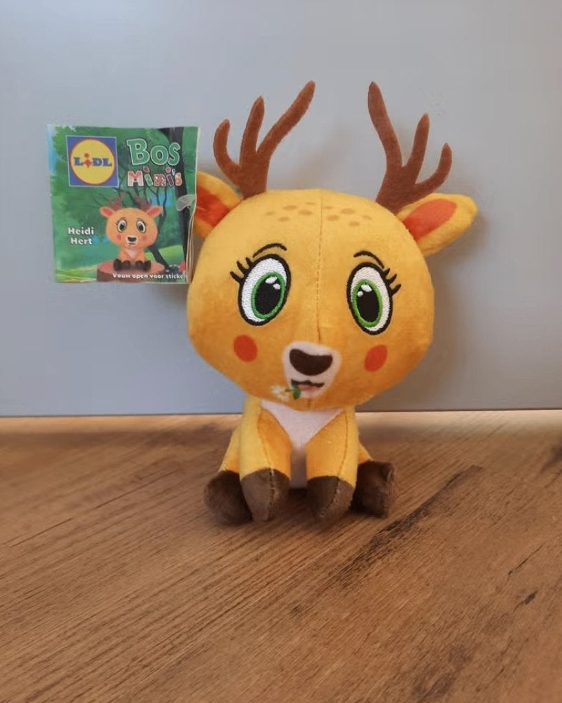 Lidl Bos Mini's Heidi Hert knuffel, Ophalen of Verzenden, Zo goed als nieuw, Overige typen