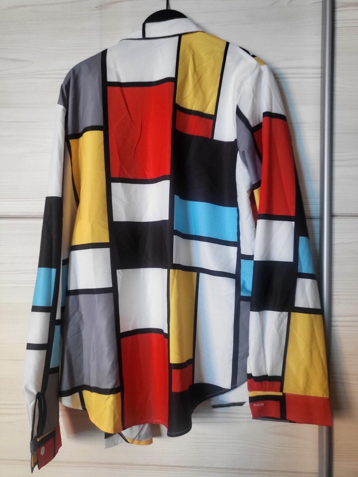 Mondriaan Stijl Blouse - Kleurrijk en Uniek, Kleding | Dames, Maat 38/40 (M), Meerkleurig, Ophalen of Verzenden, Onbekend