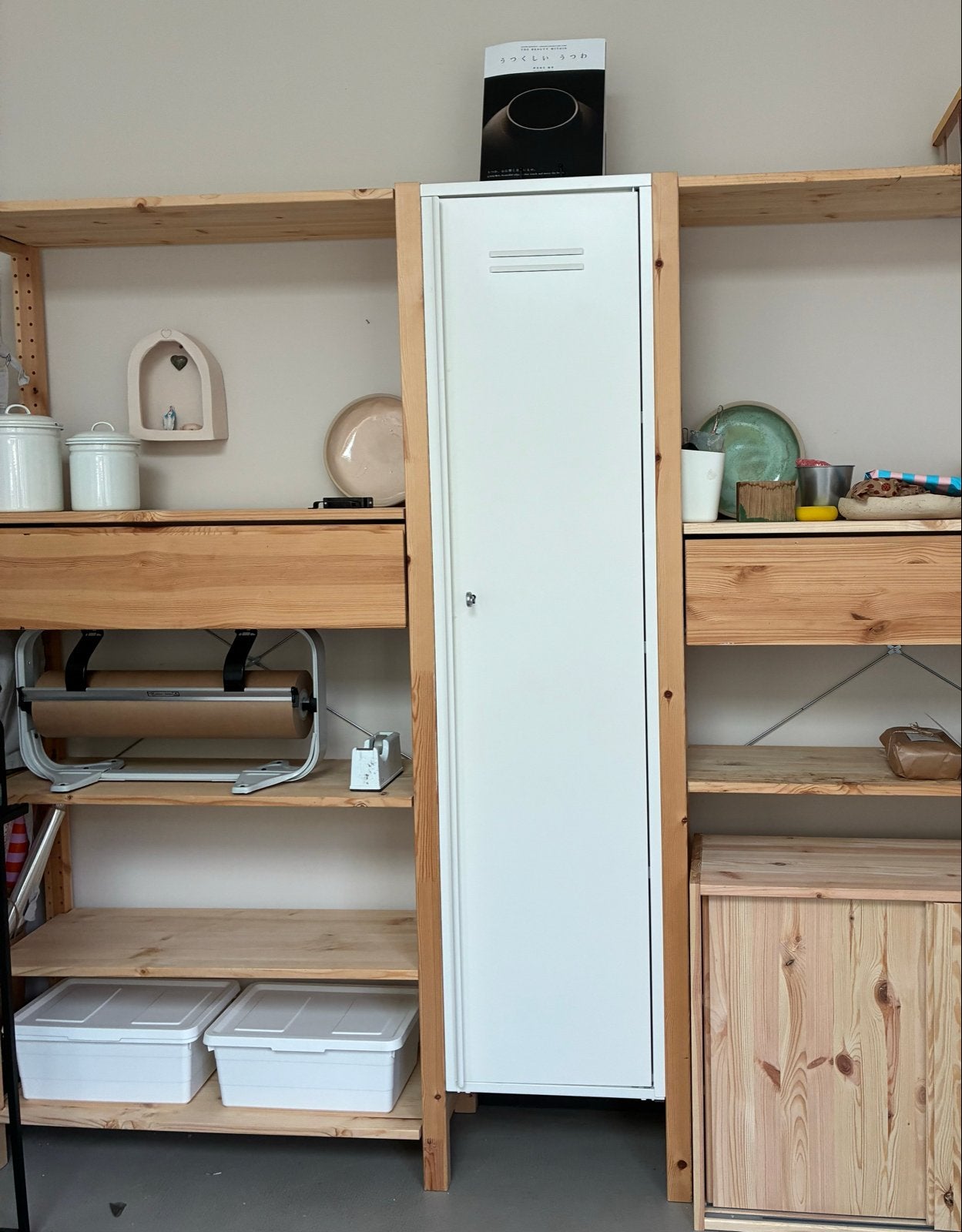 IKEA stelling lades Locker Kast Metaal Wit met Slot, Ophalen of Verzenden, Zo goed als nieuw