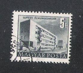 Hongarije; 1012 Stadsgezichten, Verzenden, Gestempeld