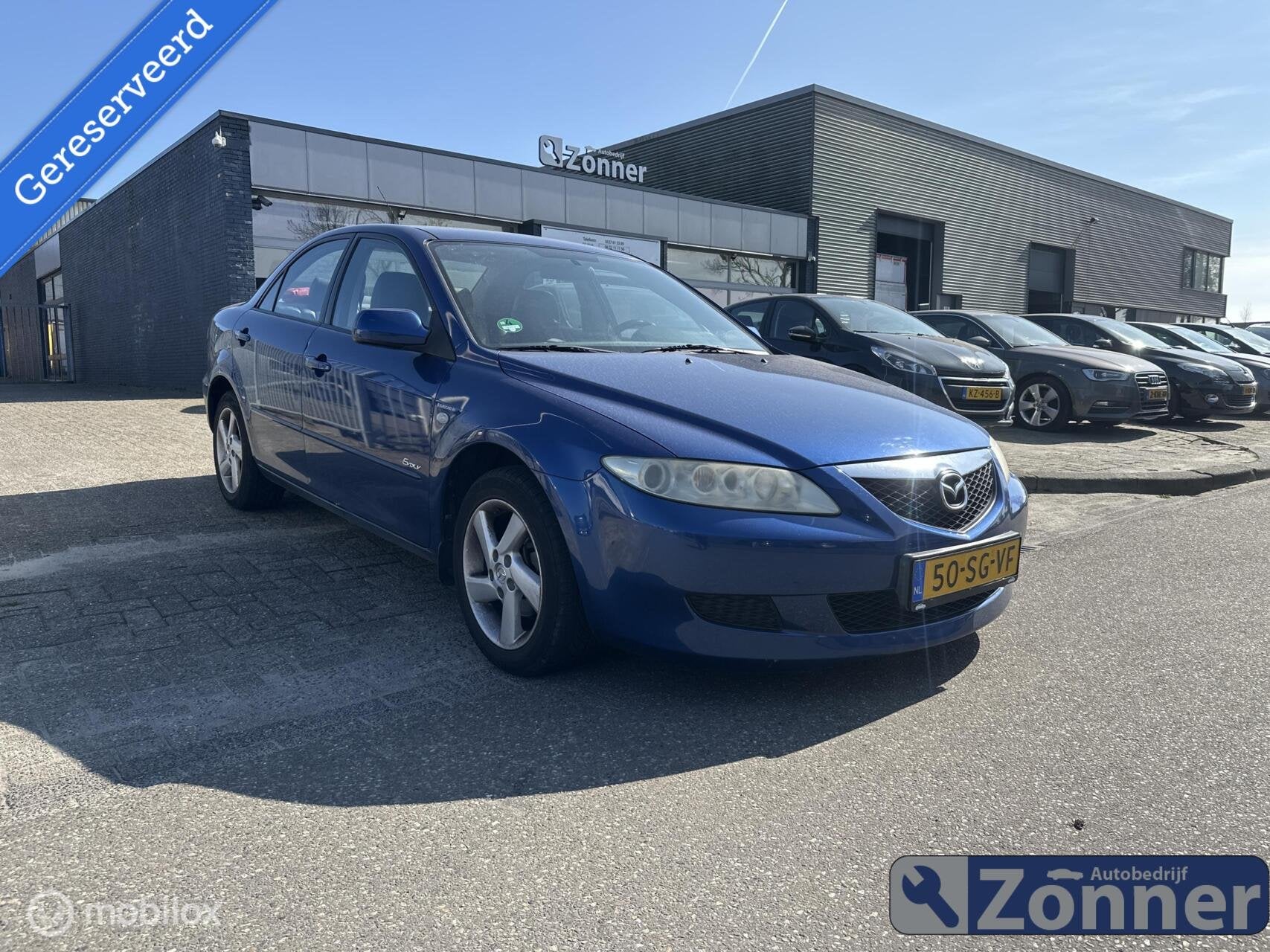 Mazda 6 1.8i Exclusive, Auto's, Stof, Gebruikt, 4 cilinders, Blauw