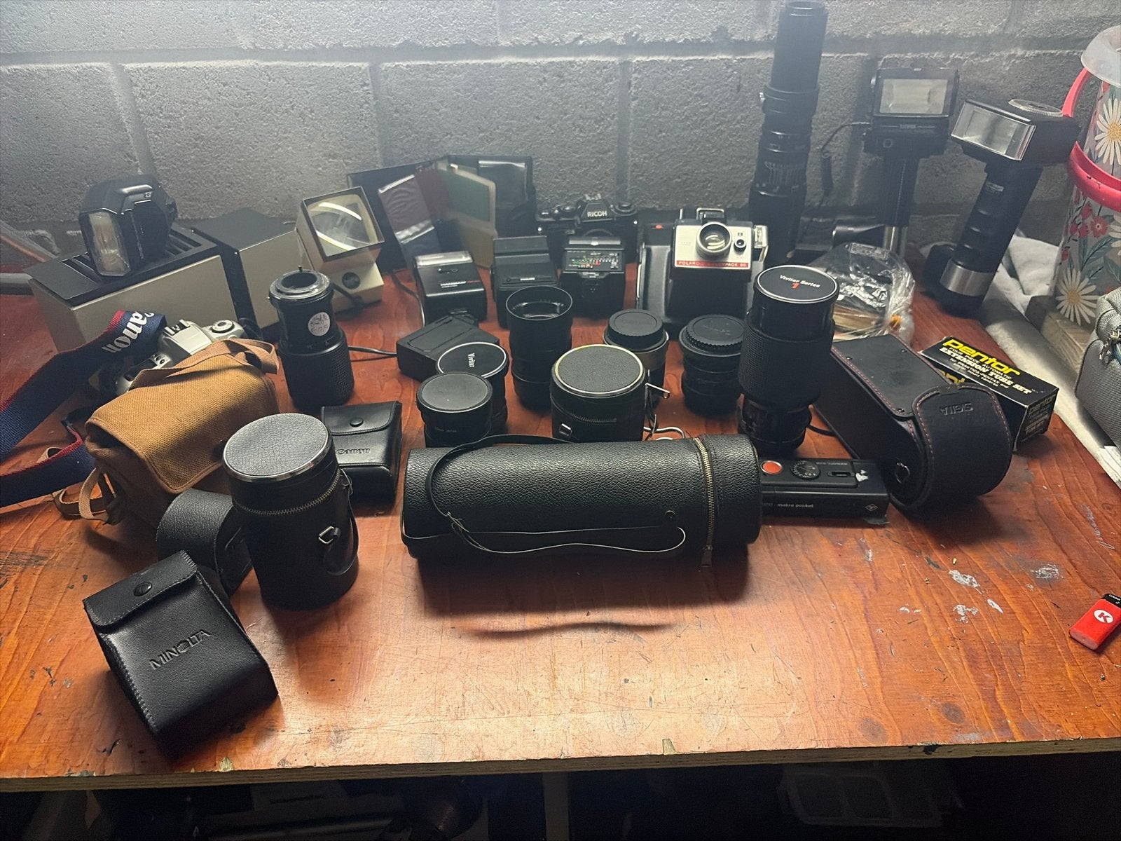 Partij diverse camera's en onderdelen - Vintage collectie, Ophalen of Verzenden, Gebruikt