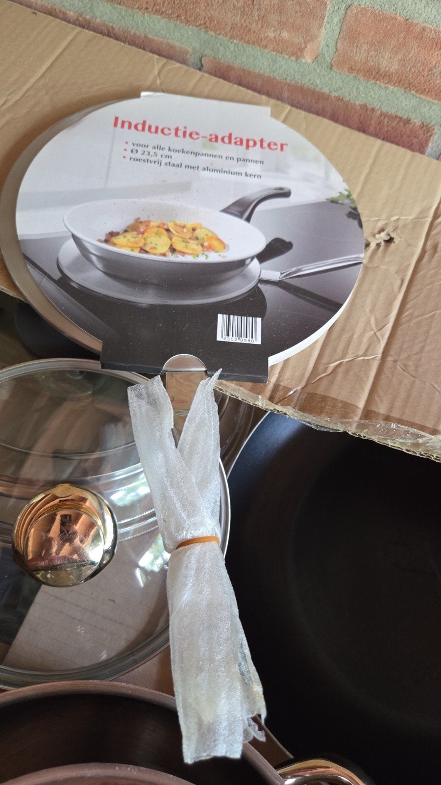 Inductie-adapter voor alle koekenpannen en pannen, Ophalen, Nieuw