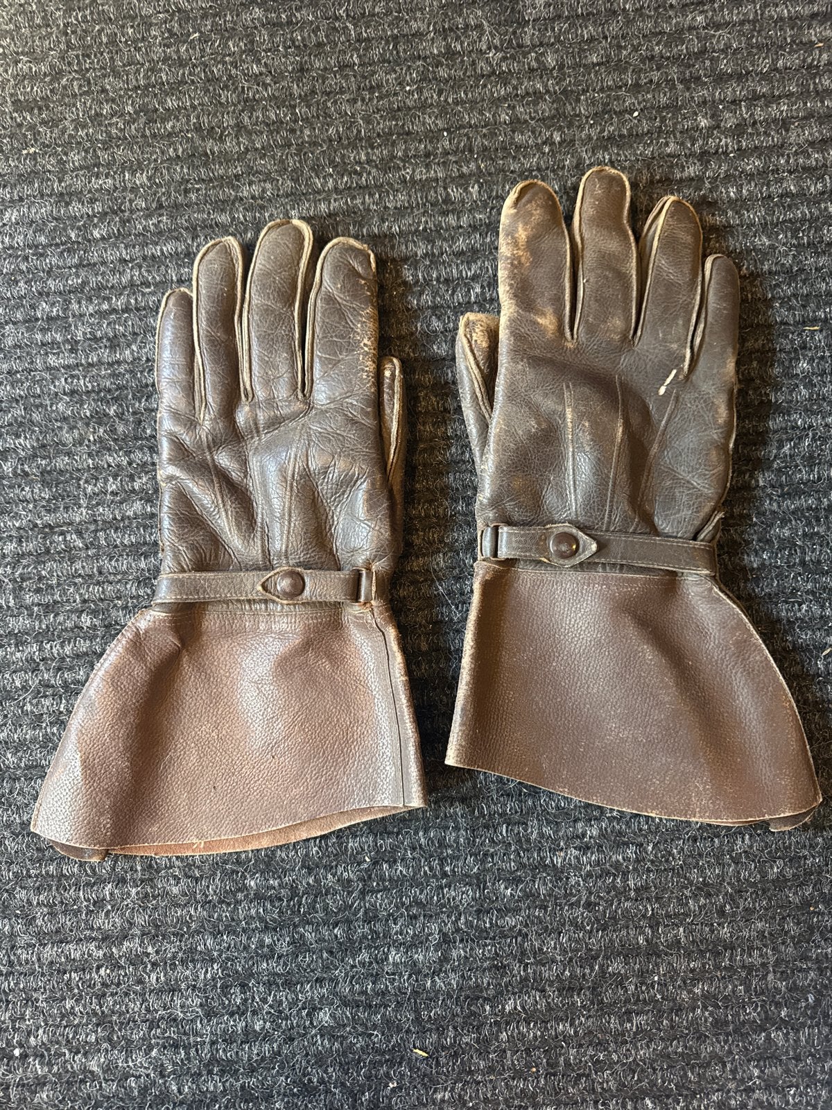 Vintage Leren Handschoenen - Bruin, Ophalen of Verzenden, Gedragen, Overige maten, Handschoenen