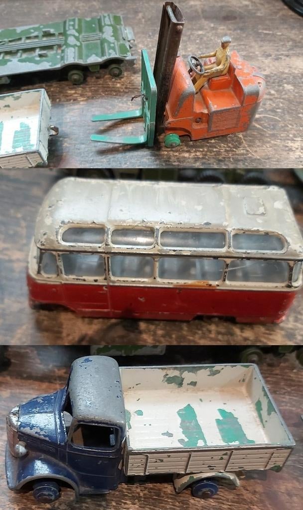 Dinky toys om op te knappen 3 stuks, Ophalen of Verzenden, Gebruikt, Bus of Vrachtwagen