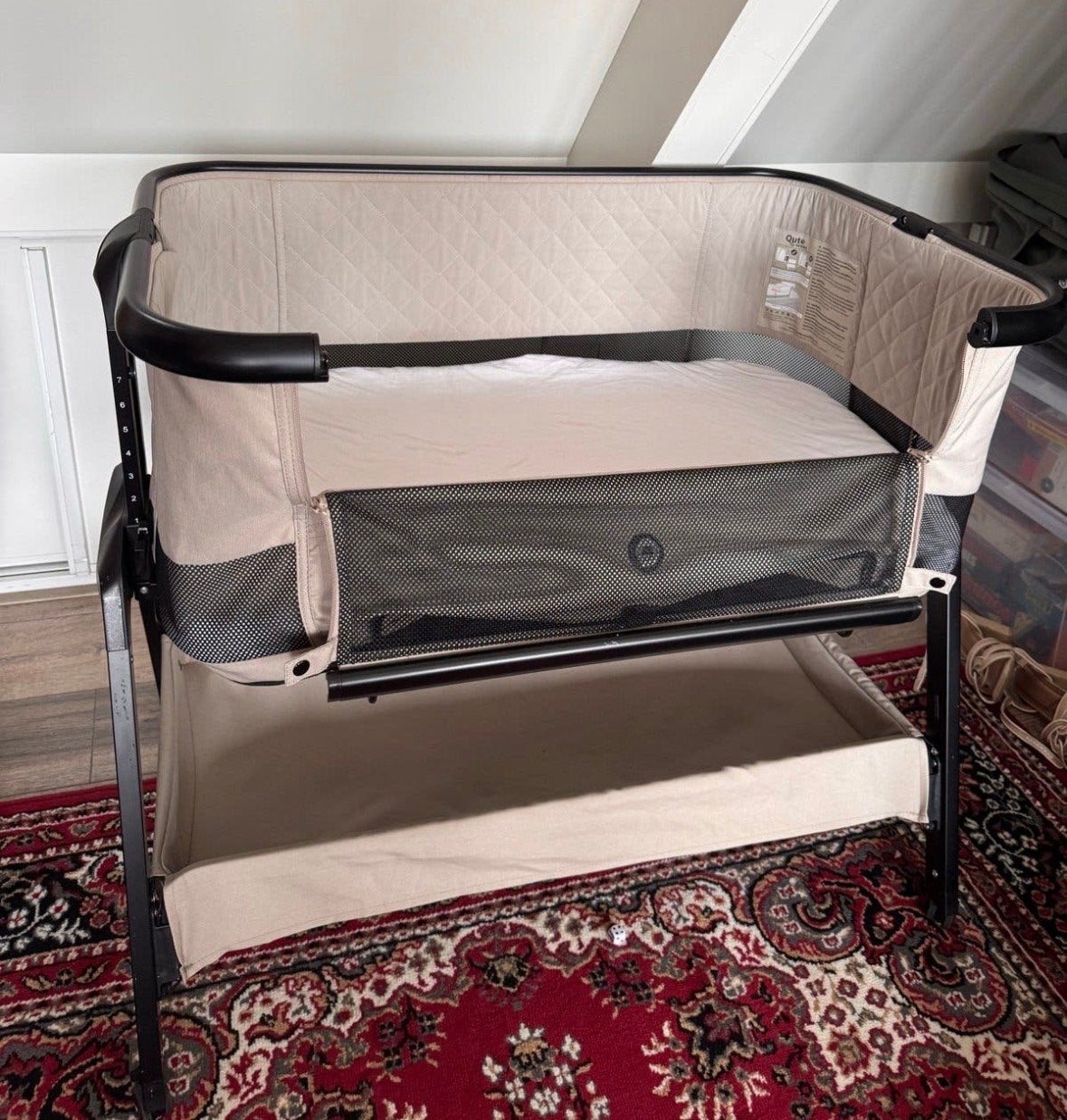 Qute Q-breez Co-sleeper - zo goed als nieuw, Kinderen en Baby's, Ophalen, Zo goed als nieuw, Wieg