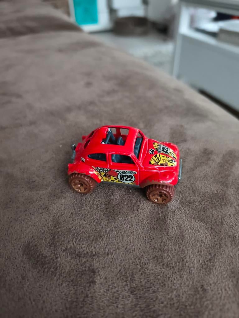Hotwheels Volkswagen Kever Baja - Rode Rally Auto, Ophalen of Verzenden, Gebruikt