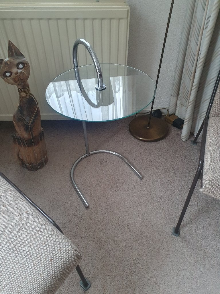 Vintage IKEA RY Bijzettafel Tord Björklund Jaren 80/90 Desig, Ophalen, Minder dan 50 cm, 50 tot 100 cm, Rond