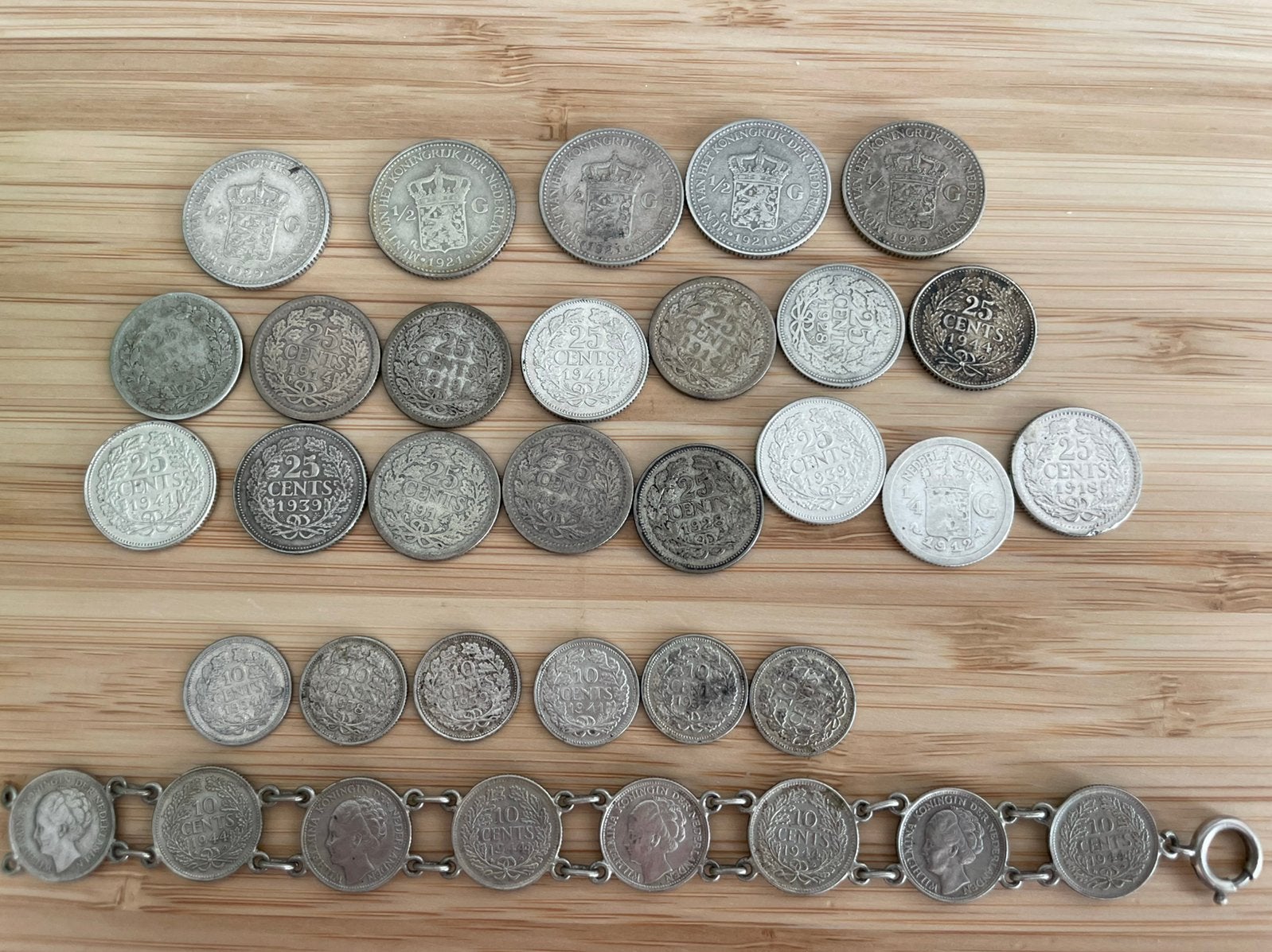 Nederlands pre 1945 gulden zilver geld lot. Zilveren munten, Ophalen of Verzenden, Zilver