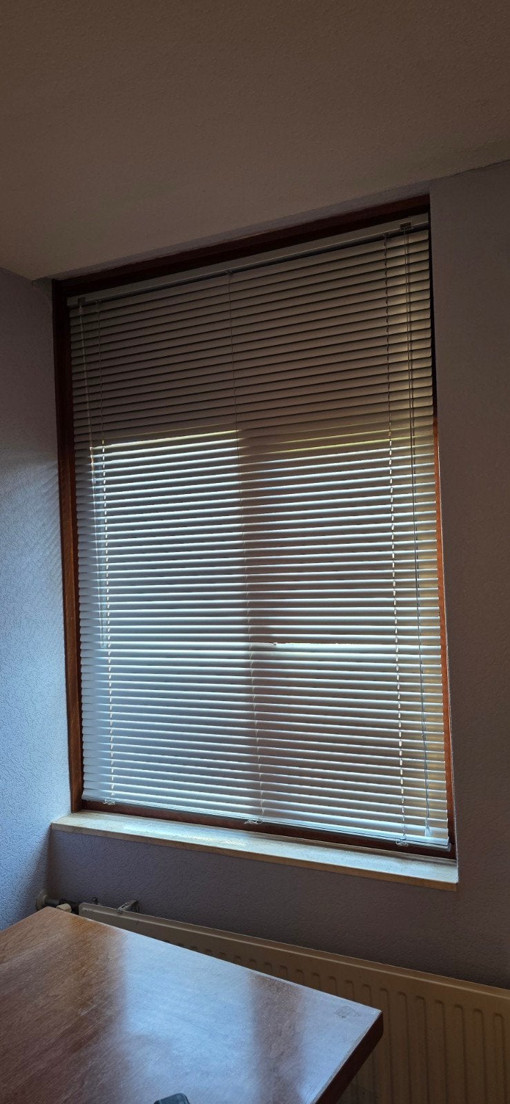 Lichtgrijze metalen jaloezieën 5x, Ophalen, Jaloezie, Gebruikt, Metaal