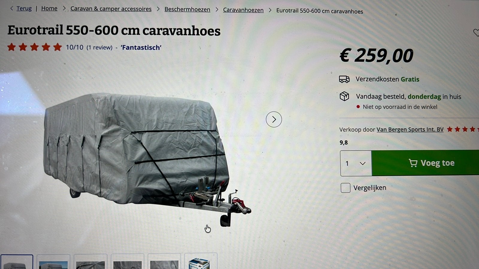 Caravanhoes Eurotrail 550-600, Caravans en Kamperen, Caravan accessoires, Ophalen, Zo goed als nieuw