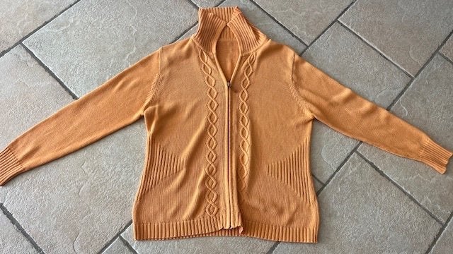Oranje vest maat l. Lengte 65 cm, oksel tot oksel 56 cm, Ophalen of Verzenden, Gedragen, Maat 38/40 (M), Oranje