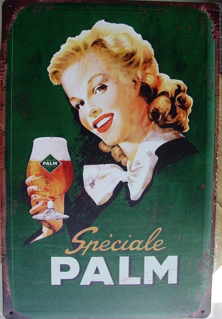 PALM REKLAME -METAAL-, Verzamelen, Ophalen of Verzenden, Gebruikt, Reclamebord