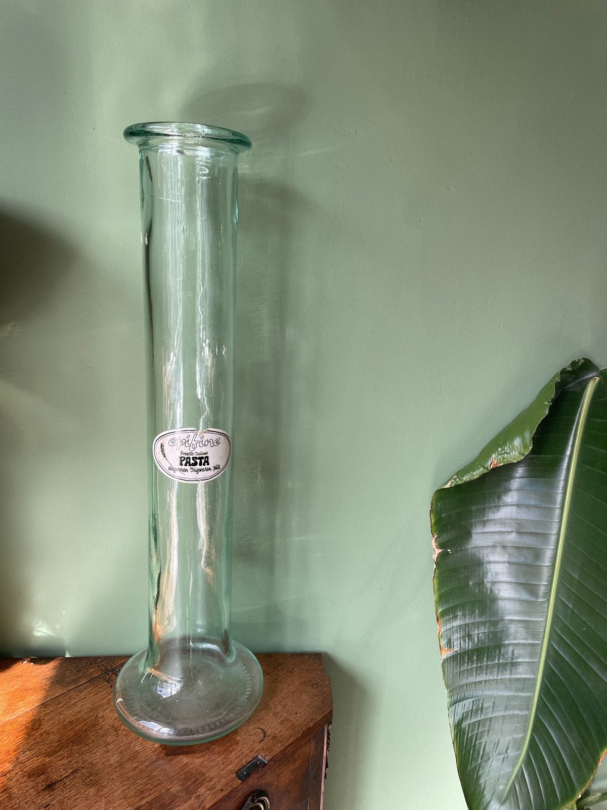 Grote Italiaanse Pastaglas - 57,5cm hoog, 16cm doorsnee, Ophalen of Verzenden