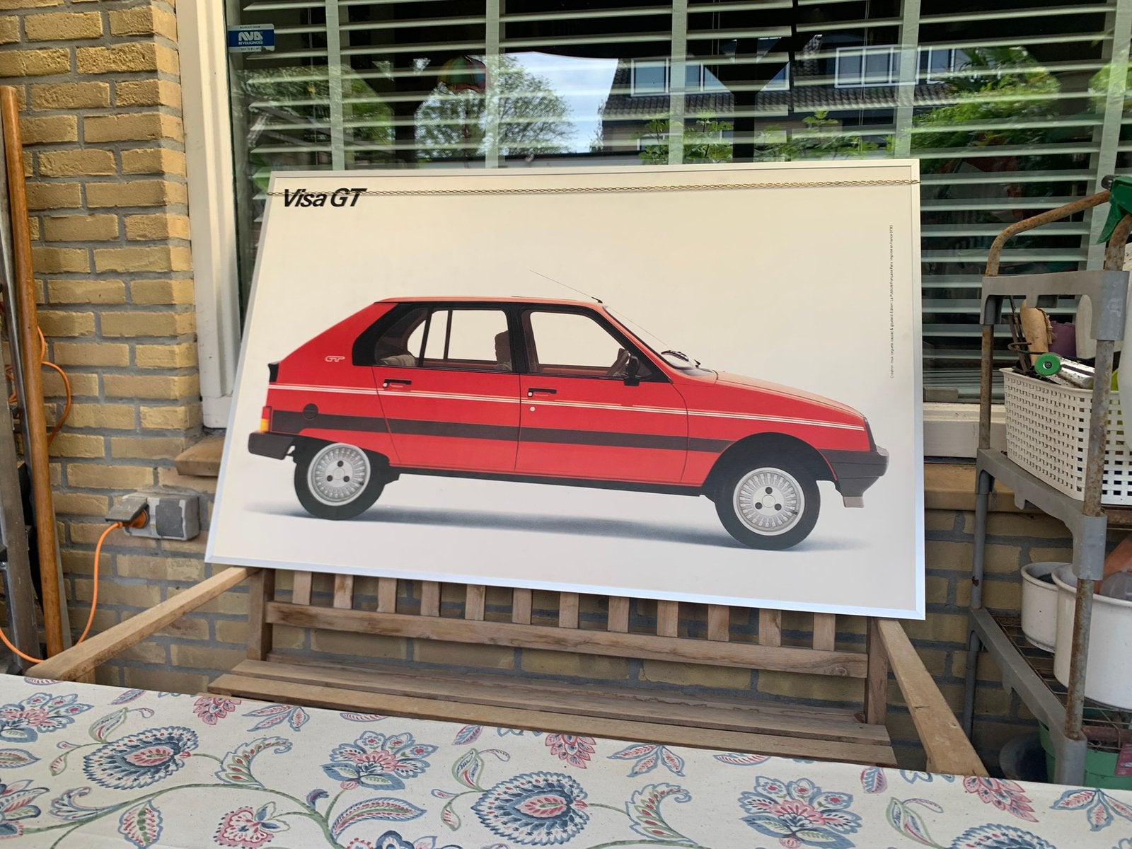 Citroen Visa GT dealer reclameplaat, Ophalen, Rechthoekig Liggend, Zo goed als nieuw, A1 t/m A3