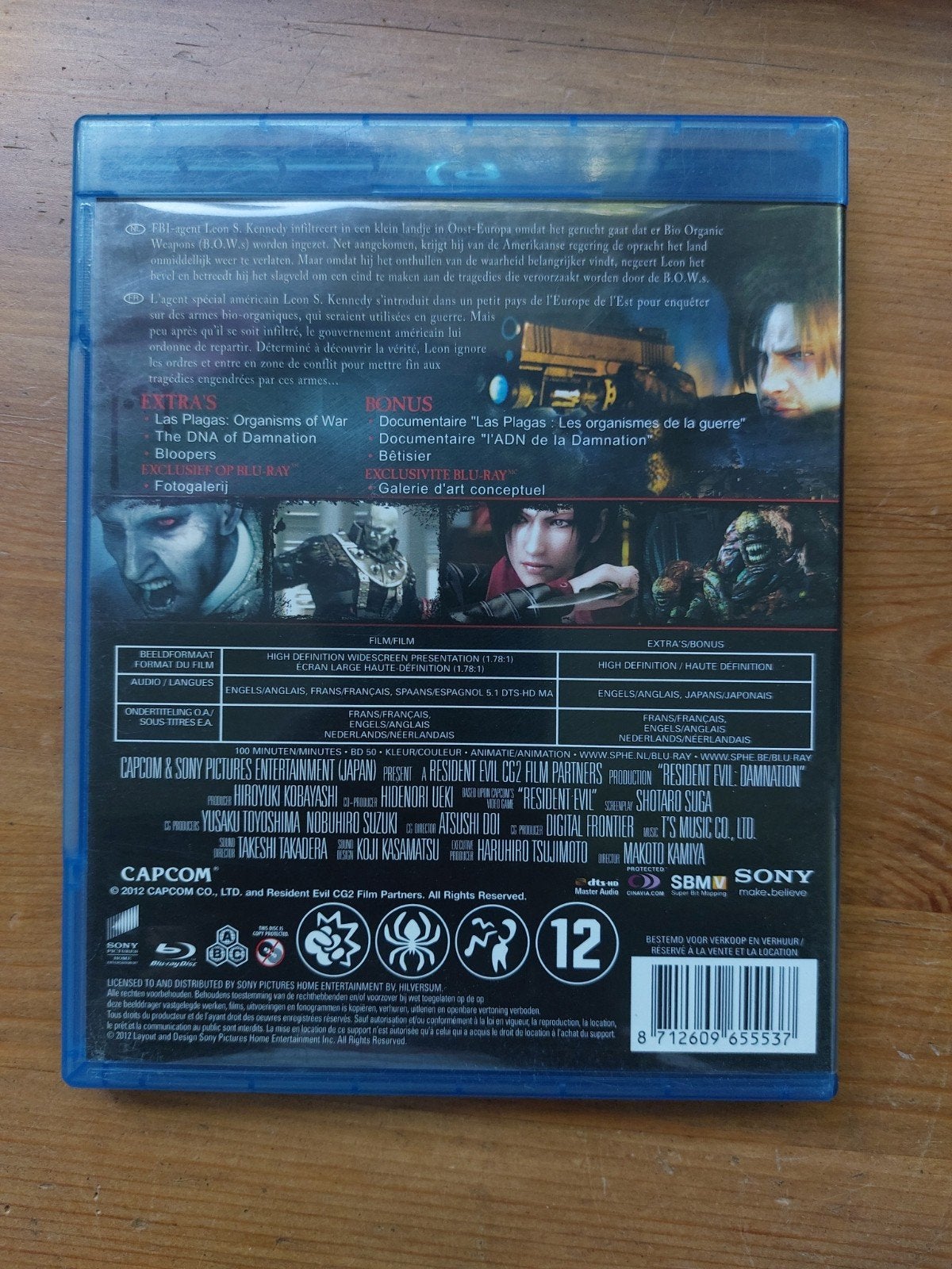 Bluray resident evil damnation, Alle leeftijden, Ophalen of Verzenden, Overige genres