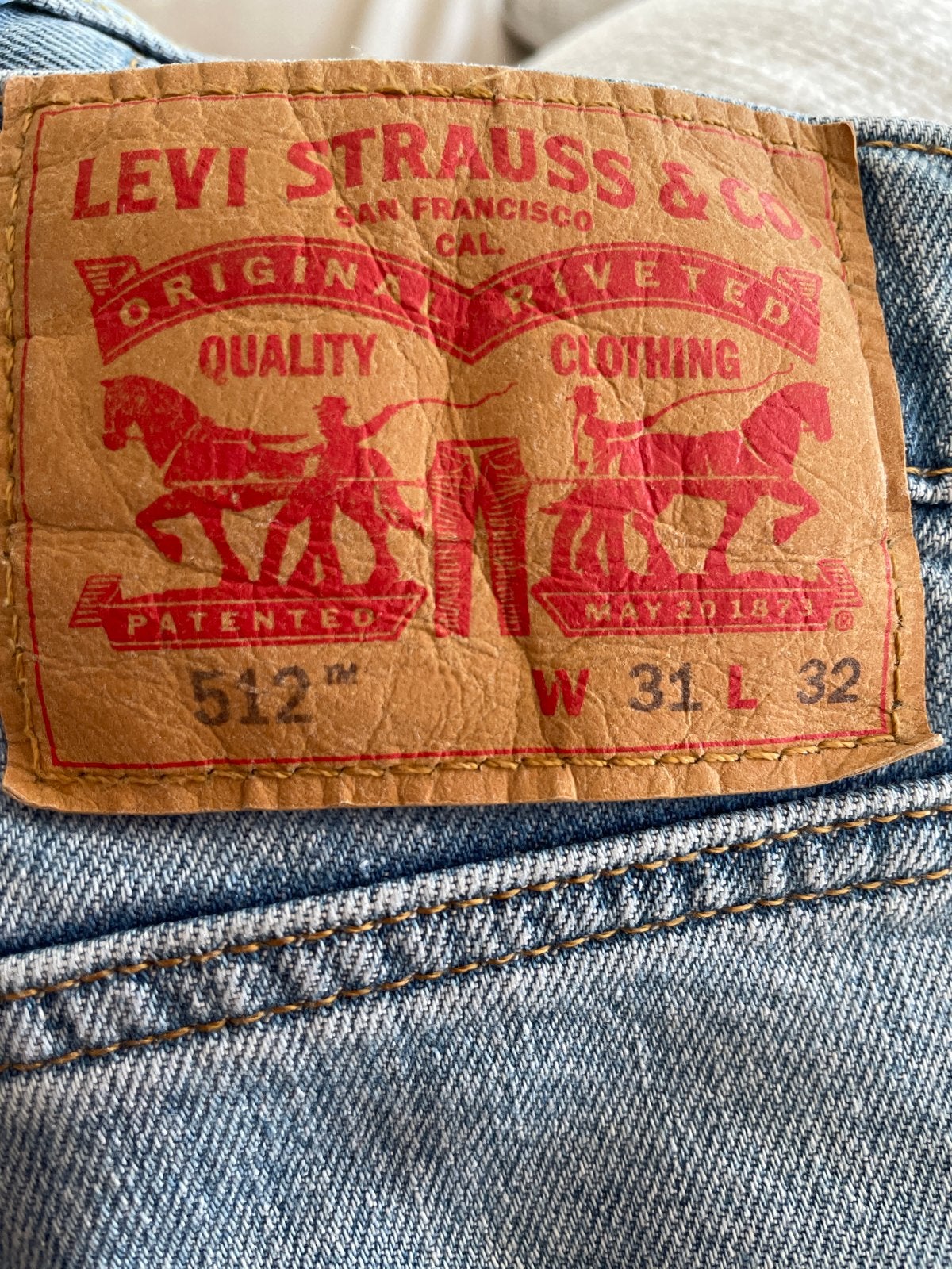 Levi's 512 Slim Taper Jeans Heren - Maat W31 L32, Ophalen of Verzenden, Zo goed als nieuw, Blauw, W32 (confectie 46) of kleiner