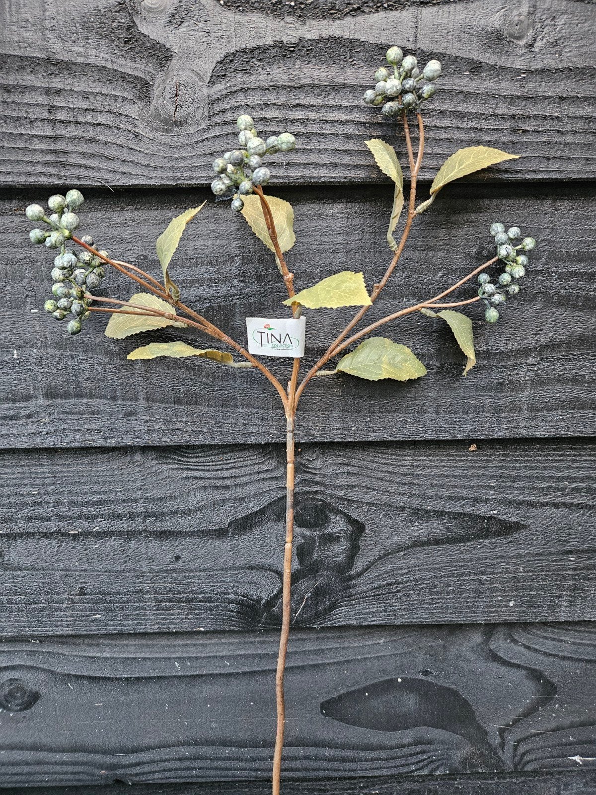 Kunst bessen tak - bessentak burgundy blauw, Ophalen of Verzenden, Nieuw, 54 cm