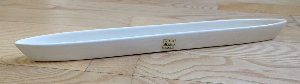 Olijvenbootje crèmekleurig porselein ASA GRANDA 40 cm., Ophalen of Verzenden, Overige stijlen, Porselein, Schaal of Schalen