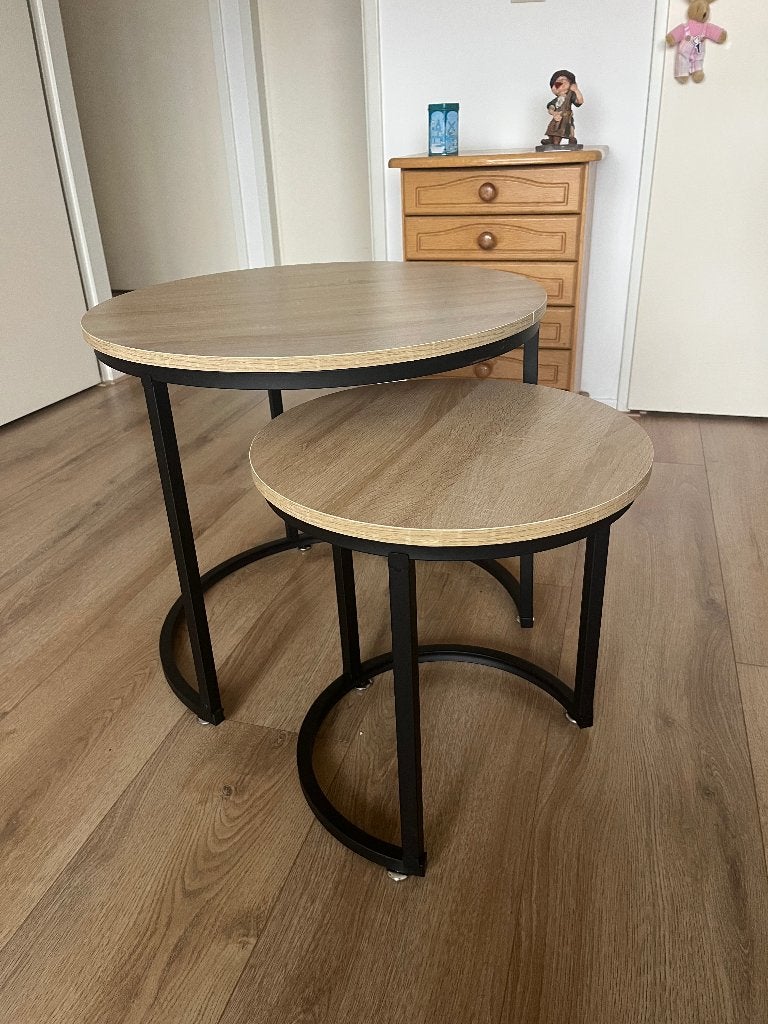 Bijzet tafels, Kunststof, Rond, 55 tot 75 cm, Zo goed als nieuw