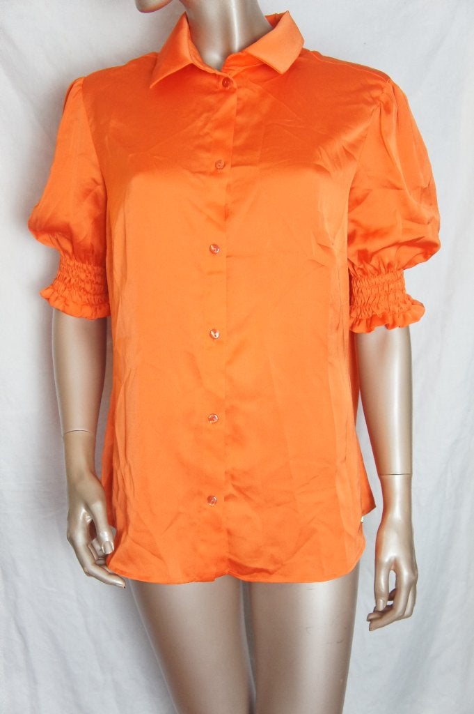 LA DRESS blouse maat XXL (valt mt 44/46), Kleding | Dames, Verzenden, Zo goed als nieuw, Maat 46/48 (XL) of groter, Oranje