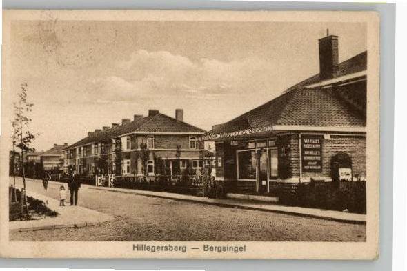 Hillegersberg Bergsingel + Drogisterij st 1930 J.G.de Melker, Verzenden, 1920 tot 1940, Gelopen, Zuid-Holland