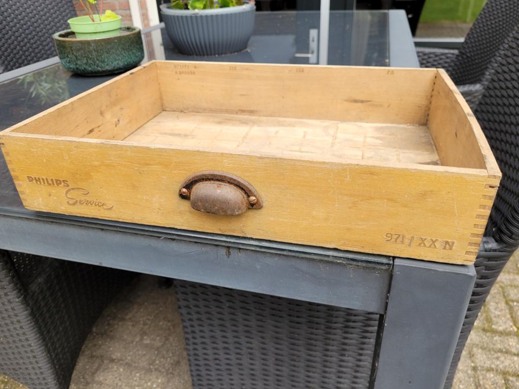 Oude Philips Service Kastenwand Lade - Vintage Opbergbox, Ophalen of Verzenden