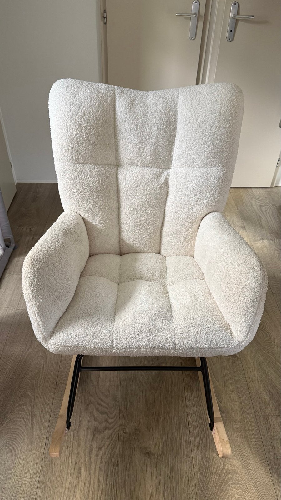 Comfortabele witte schommelstoel, Ophalen, Gebruikt, Wit, Eén