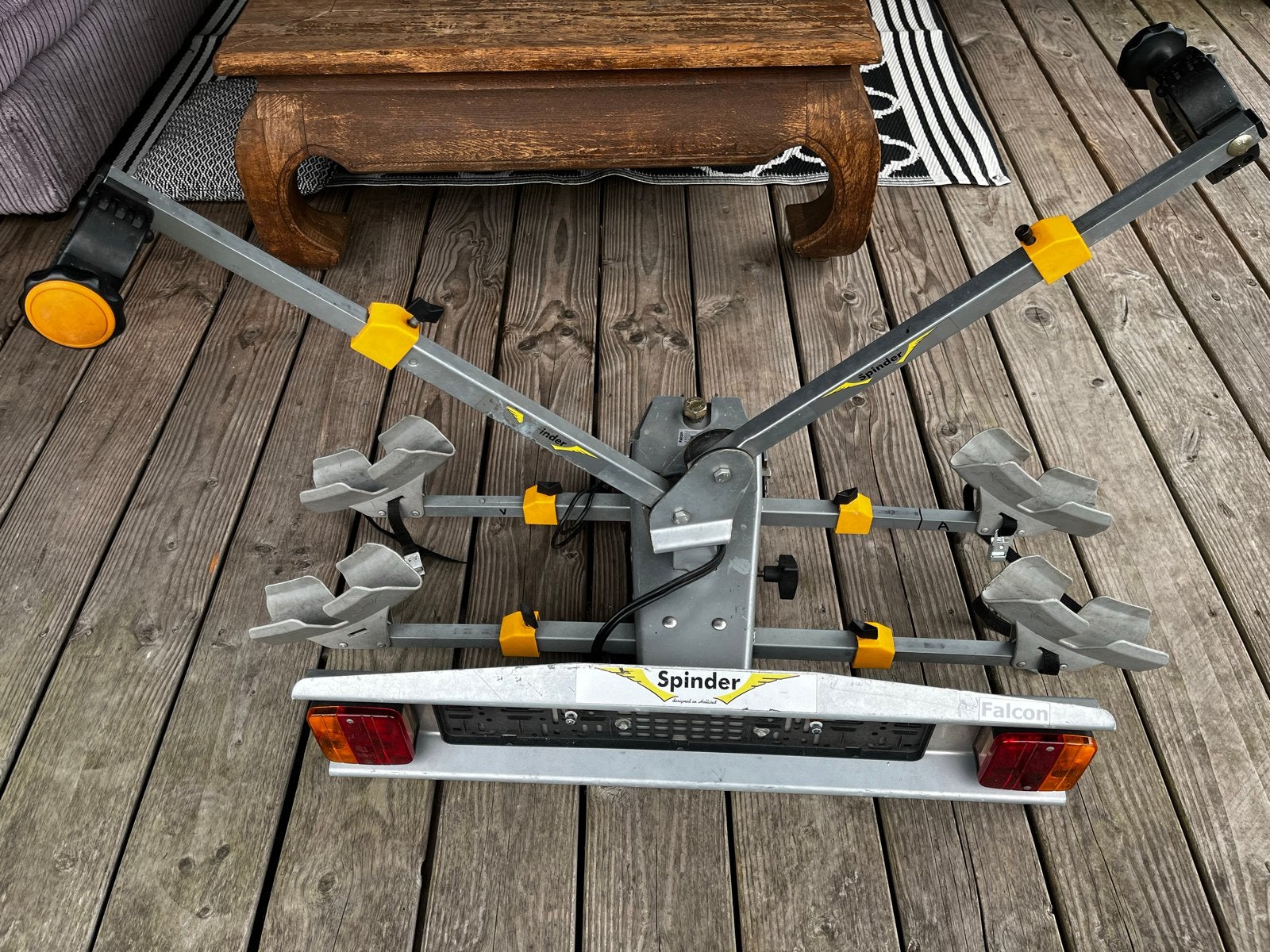 Spinder Falcon RC-2-F Fietsdrager voor 2 fietsen, Ophalen, Gebruikt, 2 fietsen, Trekhaakdrager