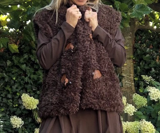 BOUTIQUE fakefur bodywarmer bruin mt TU, Verzenden, Amsterdam, Nieuw, Turquoise