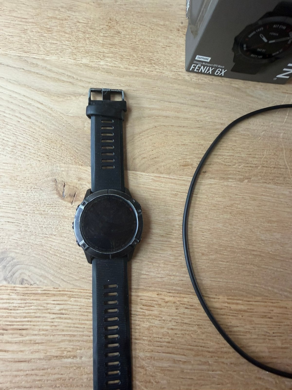 Gamrin Fenix 6 sapphire titanium., Ophalen of Verzenden, Zo goed als nieuw, Zwart, IOS