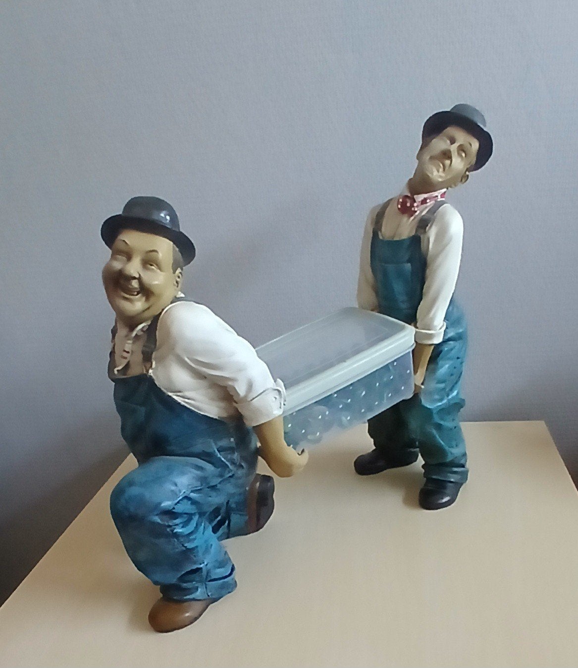Beeldje Laurel en Hardy - Komisch Duo, Ophalen of Verzenden, Zo goed als nieuw, Overige typen