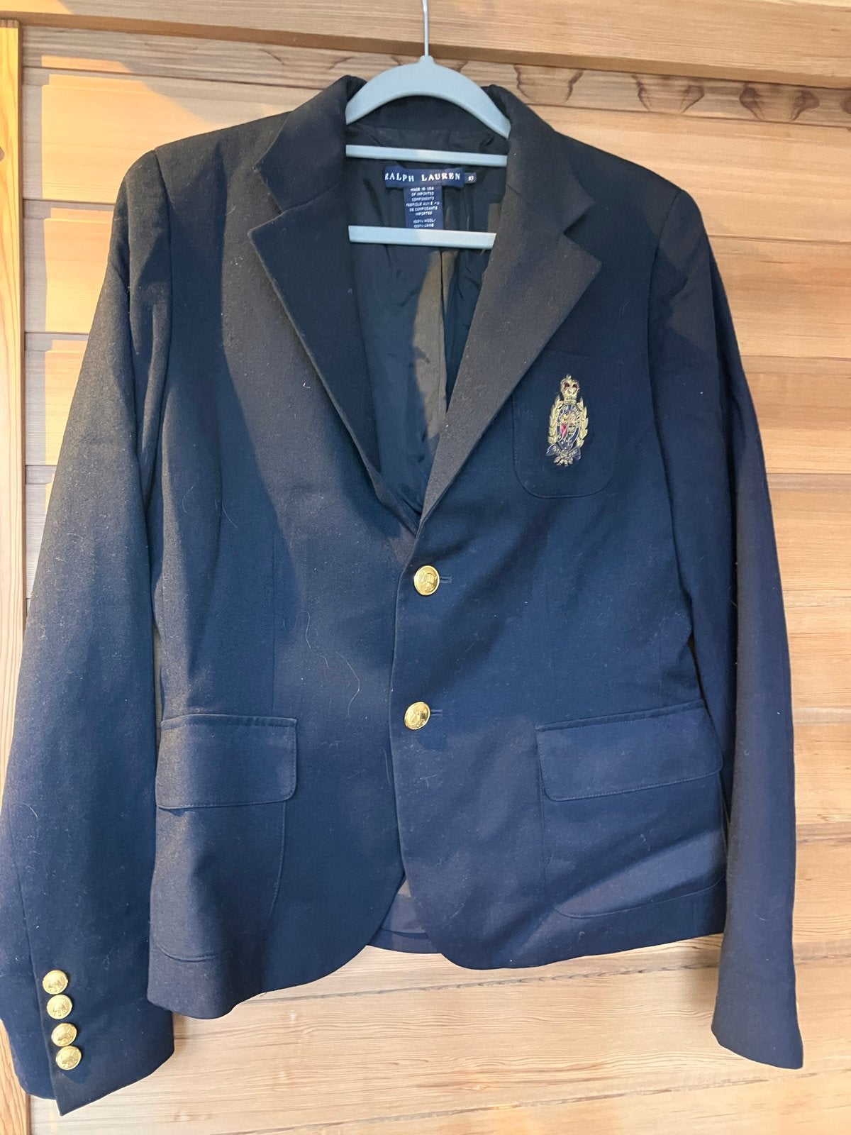 Ralph Lauren Blazer - Donkerblauw met gouden knopen, Maat 38/40 (M), Blauw, Ophalen of Verzenden, Jasje