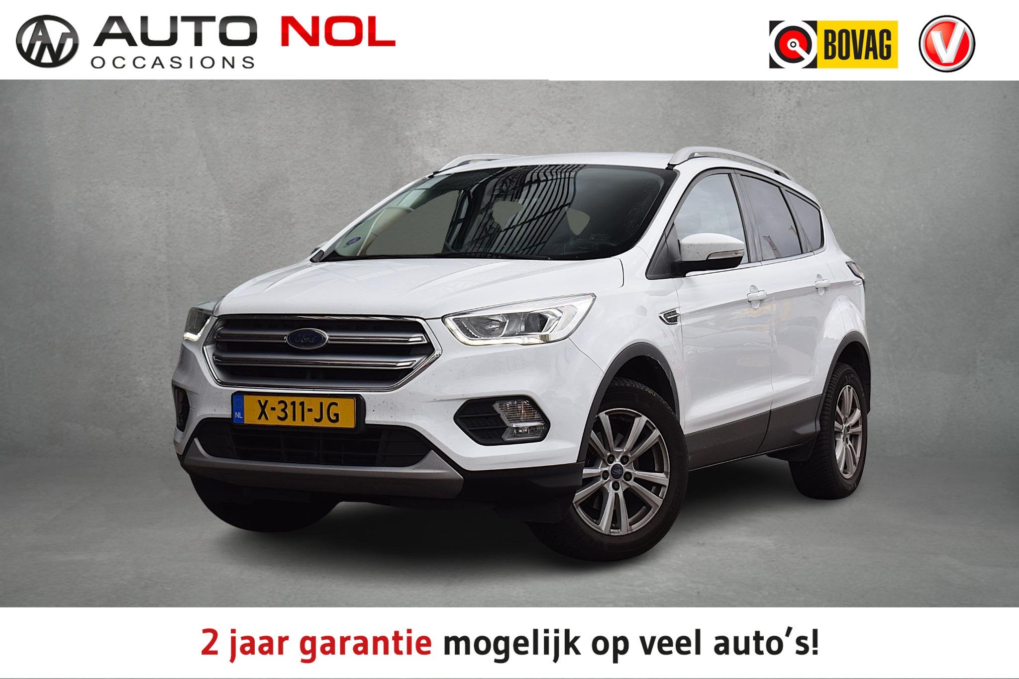 Ford Kuga 1.5 EcoBoost Titanium | Trekhaak | Stuur- en Stoel, Auto's, Stof, Euro 6, 4 cilinders, Wit