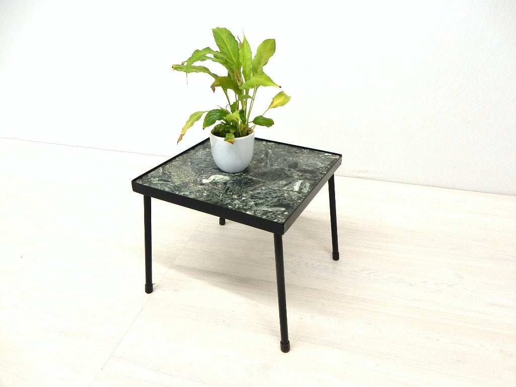 retro vintage bijzettafel plantentafel marmer jaren 50 / 60, Ophalen of Verzenden, Huis en Inrichting
