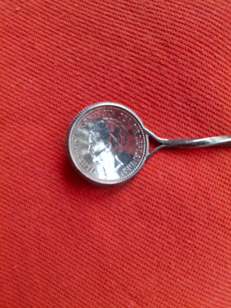Zilveren halfe gulden  (lepeltje   1921), Ophalen of Verzenden