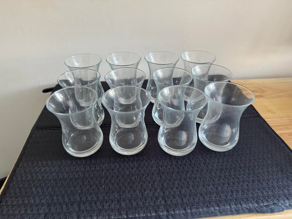Turkse thee glazen 12 stuks, Ophalen, Zo goed als nieuw, Overige typen