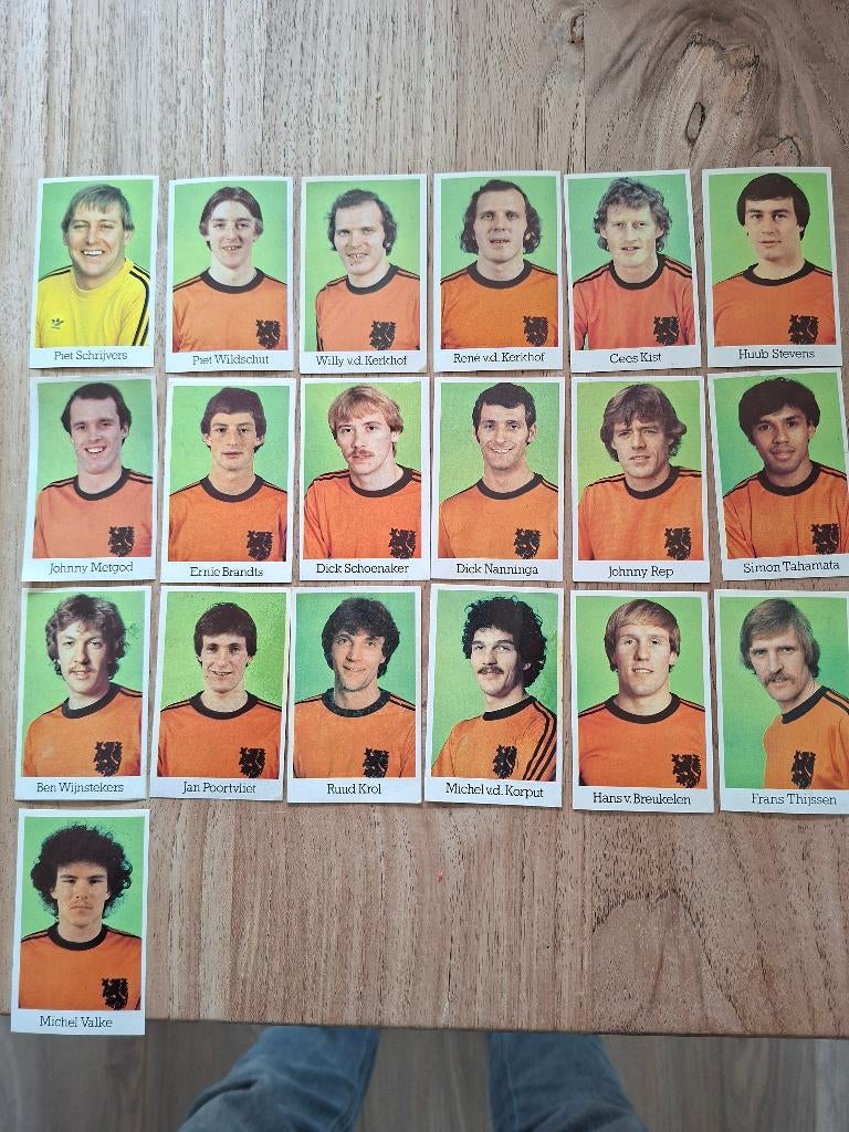 Stickers voetballers Nederlands XI EK 80 Hema, Ophalen of Verzenden, Zo goed als nieuw, Overige binnenlandse clubs, Poster, Plaatje of Sticker