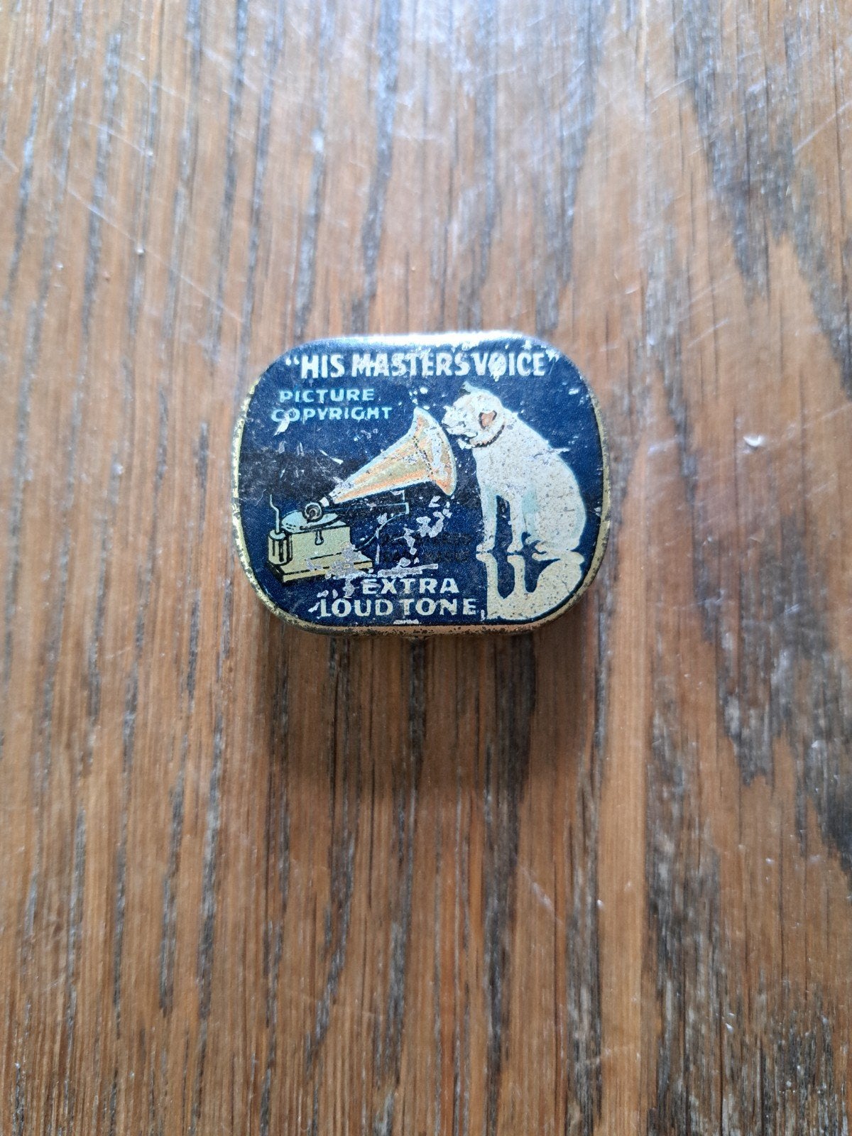 Vintage His Master's Voice naaldenblikje (leeg), Ophalen of Verzenden