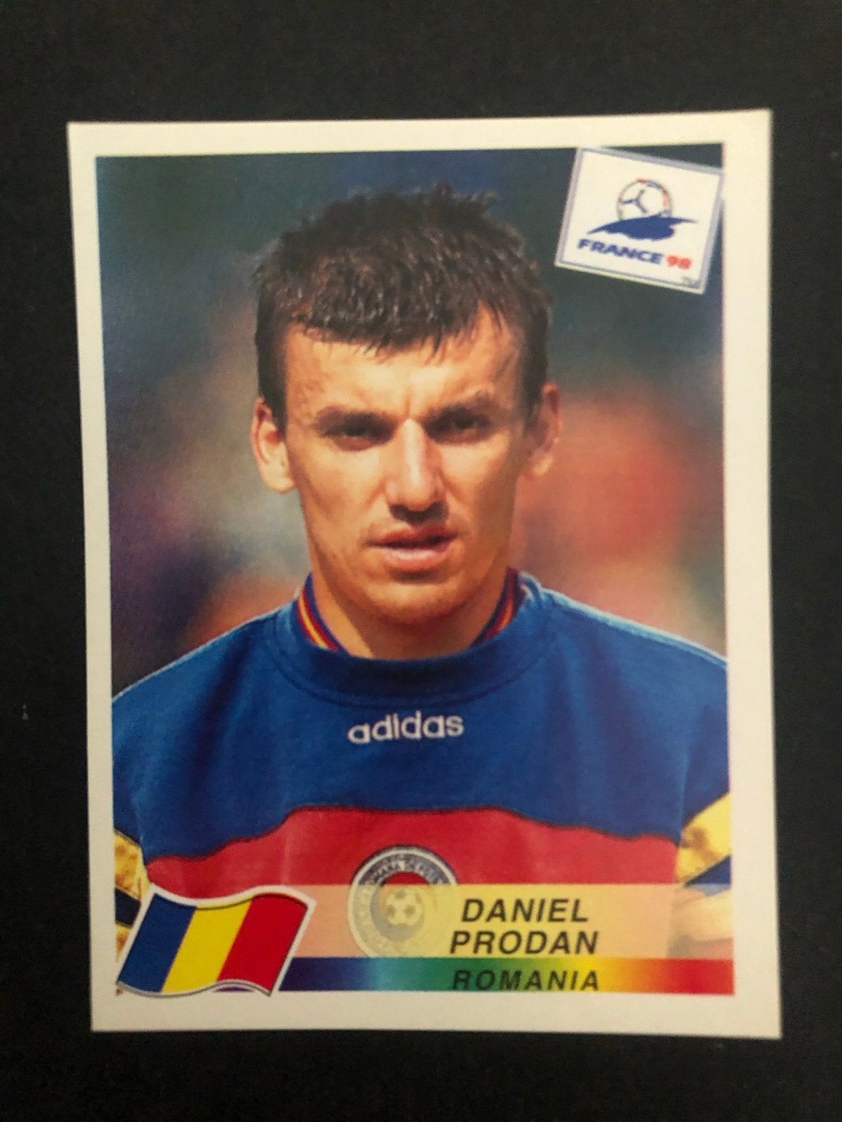Panini France 98 WK Voetbal Plaatje Daniel Prodan Roemenië, Ophalen of Verzenden, Zo goed als nieuw, Plaatje