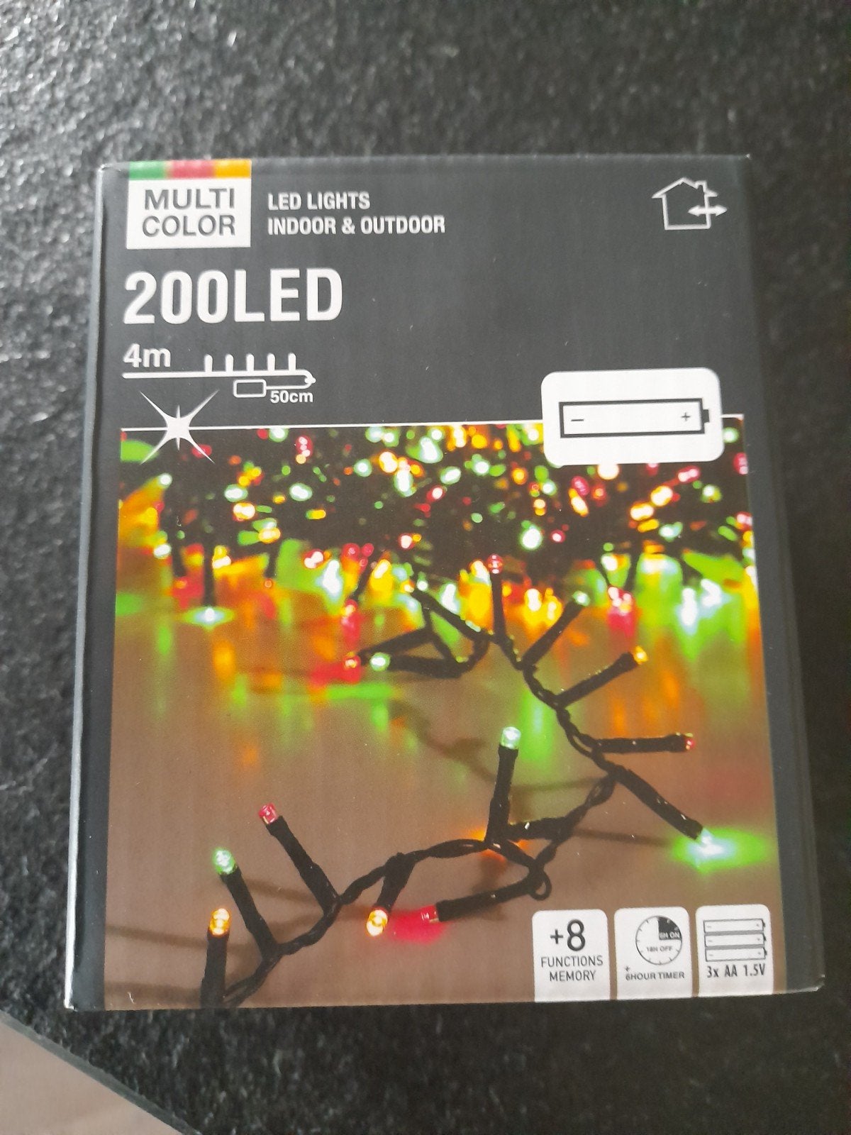 Nieuw CARNAVALS lampjes op batt 200 led 4 meter, Ophalen of Verzenden, Nieuw, Versiering, Carnaval